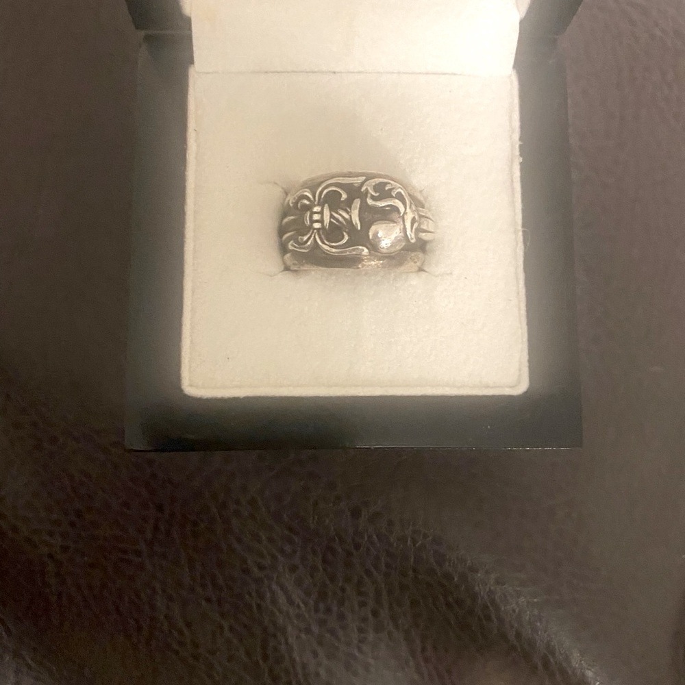 Men’s sterling silver Chrome Hesrts sacred heart ring size 10-1/2